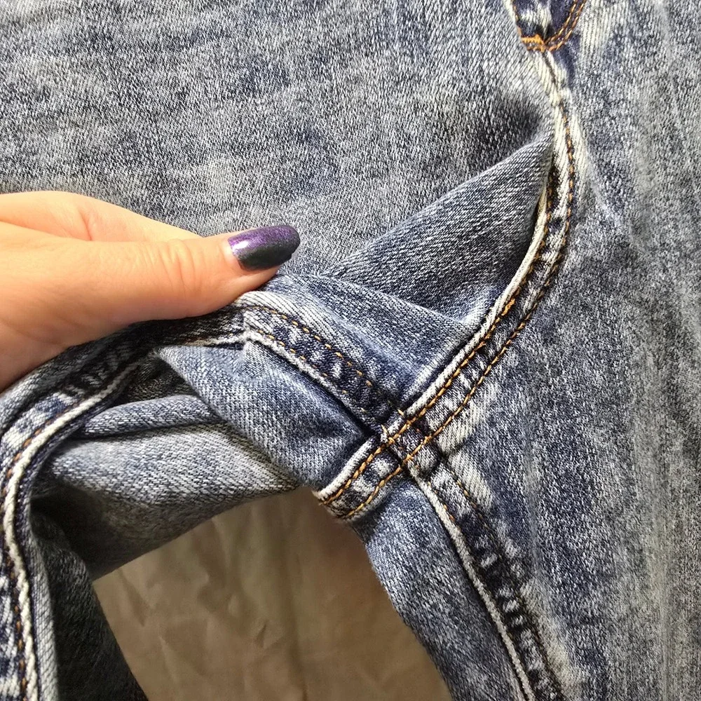 KUT from the Kloth Naomi Girlfriend Ankle Jeans‎ Distressed Denim Size 16